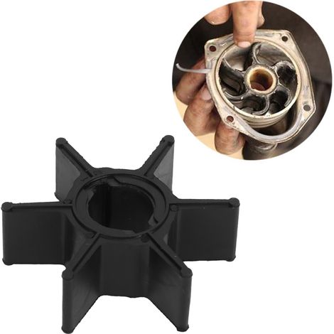 Turbine de pompe à eau à 6 pales 114812 pour moteur hors-bord Evinrude Johnson OMC 2-3,3 CV (1/5)
