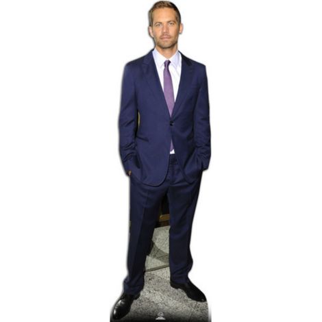 Figurine en carton  Paul Walker costume bleu 185cm (1/4)