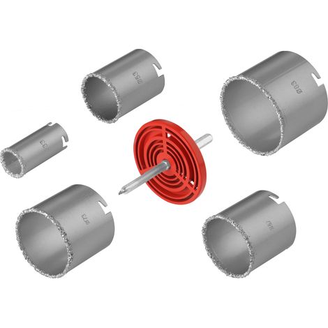 Scies cloches pour carreaux de porcelaine, carreaux émaillés, jeu de scies cloches, forets 33-83 mm Vorstahl (1/5)