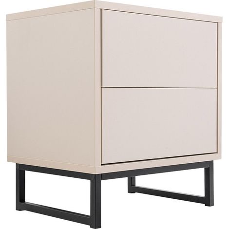 Mesilla de noche Calcalo 104, Beige, Número de cajones: 0, Número de puertas: 0, 49x43x33cm, Aglomerado laminado