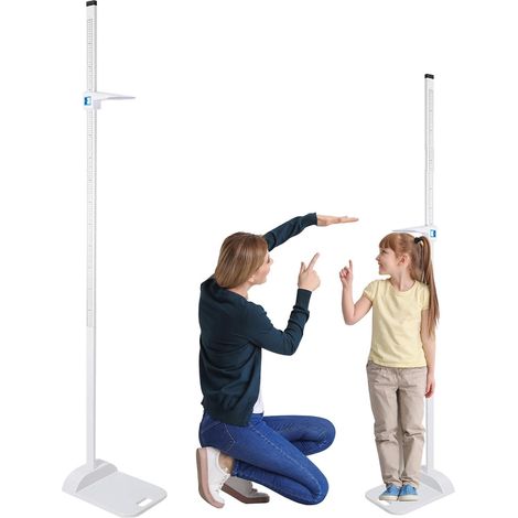 Stadiomètre Portable Toise de Mesure Taille 20-210 cm Conception en 4 parties détachables double échelle d'affichage pour enfants adultes maison et salles de sport (1/5)