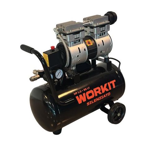 COMPRESSORE AC SILENZIATO WORKIT SECCO LT 25 HP 1,0