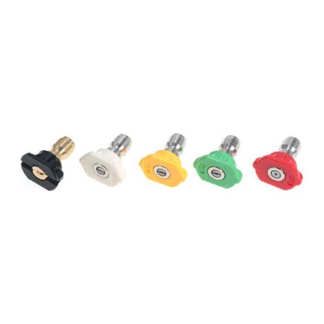 Ugelli per idropulitrice, kit di spruzzatura per idropulitrici fino a 4000 PSI, attacco rapido da 1/4 di pollice, set da 5 (1/5)