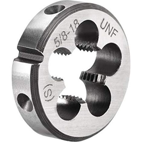 Filière métrique 5/8-18 UNF, ronde, diamètre extérieur 38 mm, filetage à droite, acier allié (1/5)