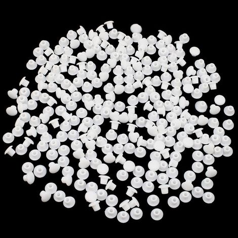 Bouchons de Trou Meubles,300 Pièces Cache Trou Meuble Blanc,5mm Cache Trou Bouchon Plastique,Caches pour Trous De Perçage,Cache-vis Ronds pour Meuble Étagères Armoires (1/5)