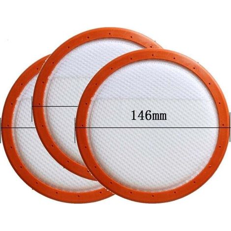 Filtre pour aspirateur en coton lavable rond pour Midea aspirateur , XU,C3-L148B C3-L143B VC14A1-VC 146 mm Eléments de filtre HEPA 3 pièces - KZQ (1/4)