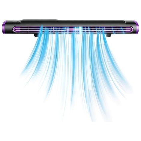Ventilateur AC pour chambre à coucher - Petit ventilateur tour portable rechargeable par USB - Climatiseur de bureau - Pour voiture, camping, extérieur, intérieur, voyage, camping-car, garage, atelier (1/5)