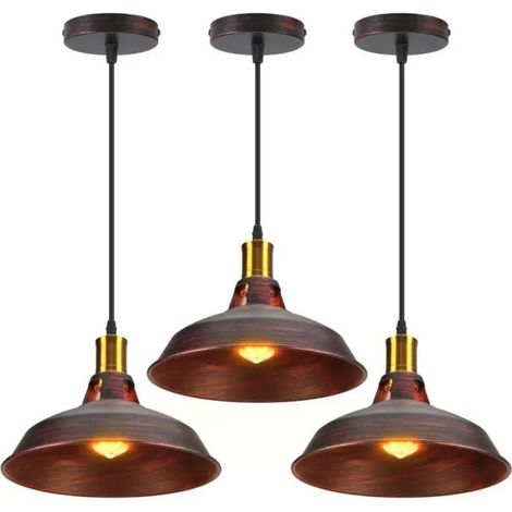 U-Do Lustre Suspension en Métal design Vintage E27 3PCS (1/4)