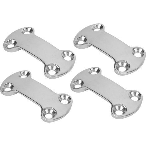 4 piastre occhiello da 25 mm di grado marino in acciaio inox 304, fibbia a camma, fori da 5,8 mm per la navigazione (1/5)