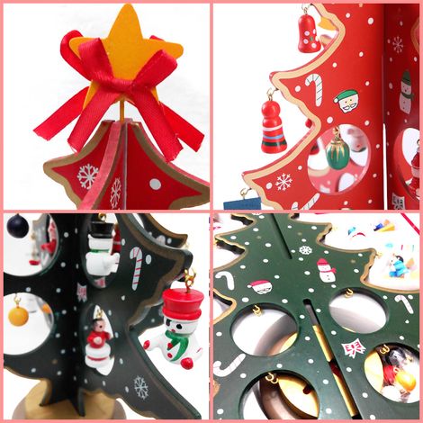 Mini-Weihnachtsbaumschmuck aus Holz zum Selbermachen – Geschenkidee für Kinder (1/5)