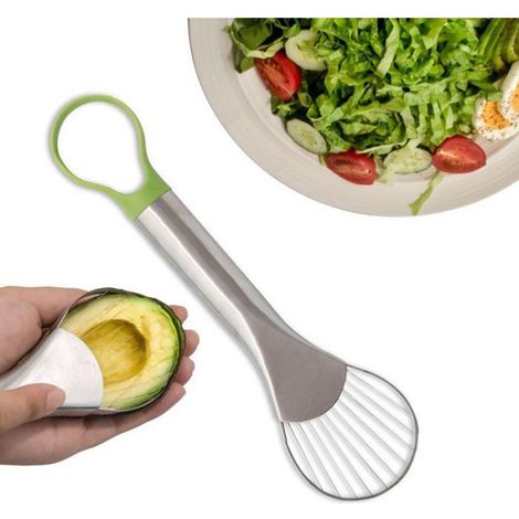 Outil Avocat - Dénoyauteur Et Coupe-Fruit - Acier Inoxydable - 24 cm - Pour Avocats Et Fruits - 1 Pièce (1/5)