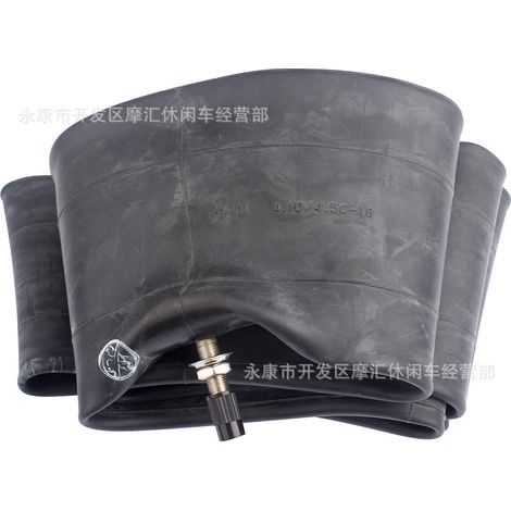 Pneus à chambre à air 110/90-18 et 4.10/4.50-18 pour motos tout-terrain et de route, avec valve droite. (1/4)