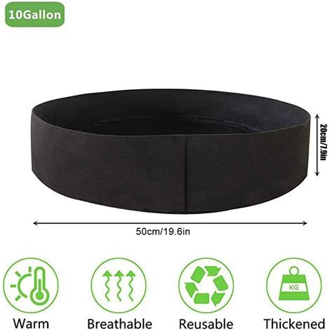 Pflanzsäcke für den Gemüsegarten [Umweltfreundlich, strapazierfähig, Vliesstoff] Pflanzsack für den Gemüsegarten 40 x 20 cm, 1 Beutel (1/5)