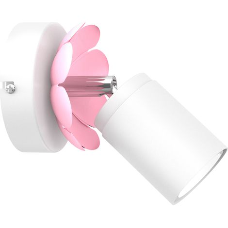 Faretto parete/soffitto orientabile bianco rosa GU10 8W Flower