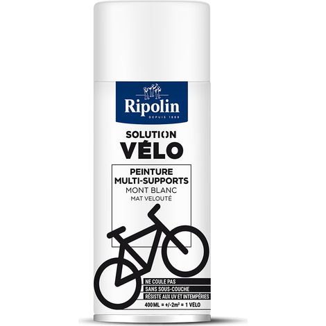 Peinture Multi-supports Solution velo - Mat Veloute - 400ML - Blanc - Ripolin (1/4)