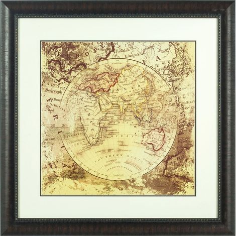 Premier Housewares Framed Vintage Map Wall Art (1/2)