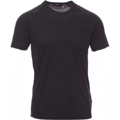 camiseta técnica lisa. 100% poliéster. manga corta. color negro. uso casual o laboral ligero. peso 150 g/m² - payper talla l