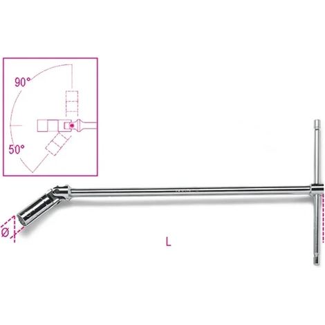 Clé en T articulée pour bougies beta 959 - 14.0 - 9/16