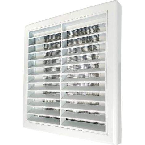 Grille de Ventilation à Lamelles 4 Pouces 100mm avec Filet Anti-insectes pour Extracteur de Plafond Couvercle d'évent Salle de Bain Conduits de Hotte Plastique Blanc 1 Pièce (1/5)