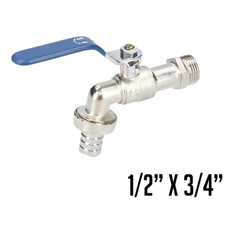 GRIFO DE JARDÍN 1/2" X 3/4"  ESFERA ZINC