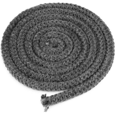 Braided Gasket for Insert and Stove, 12mm x 2.5m Fiberglass Gasket with 4 Ribbons, Refractory Gasket, Chimney Insert Gasket for Wood Stove, Fireplace, Heat, Resistant to 600°C (1/4)
