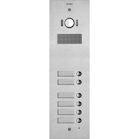 VIMAR - 41526 Steely 2F+ A/V Plaque en acier à 6 boutons