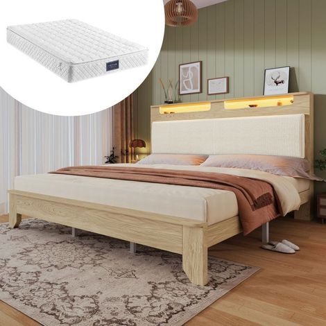 Lit gigogne / banquette lit - SOGEU - 90x200 - Bois massif - Bureau intégré - Ports USB (1/5)