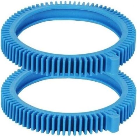 PA Pneu Avant Bleu Piscine avec Roues de Nettoyage de Buse et Adaptateur 2 Pièces (1/4)