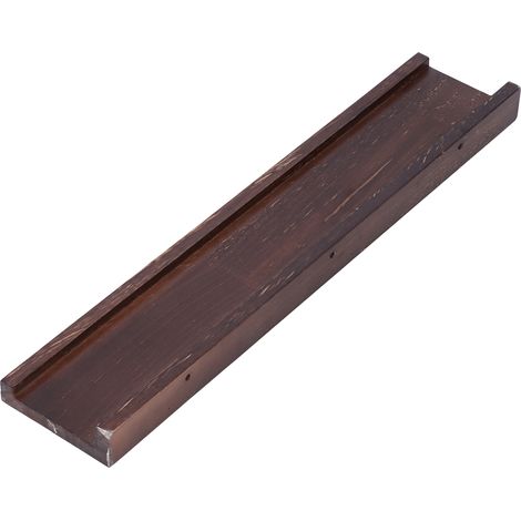 Étagère murale en pin résistant à la corrosion et à la chaleur, longue étagère flottante pour chambre, bureau, intérieur marron (1/5)