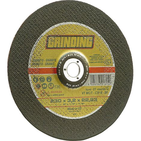 MOLA ABRASIVA PER GRANITO ø 230 x 3,2- 25 pezzi  - GRINDING