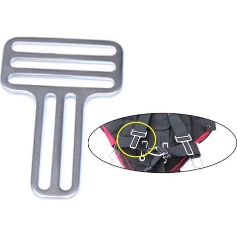 Anilla en D para cinturón de lastre compatible con sistemas de arnés de 5,1 cm. (1/5)