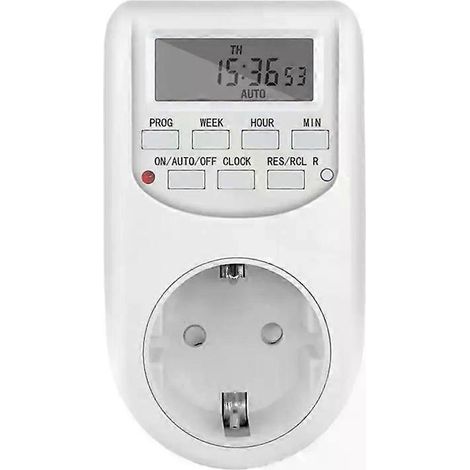 HONORNIC - Minuteur de cuisine numérique à économie d'énergie, avec minuterie hebdomadaire et horaire, prise européenne 220 V 50 Hz 10 A (AL-06G).