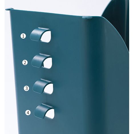 Poubelle extensible pour usage domestique dans les cuisines et les salles de bains, ouverture réglable sur neuf niveaux, tendance sur Douyin (TikTok), bleu et gris. (1/5)
