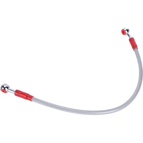45 Tuyau d'huile de moto universel, conduite de tuyau de carburant de frein, raccord en acier inoxydable + tressé(45CM gris) (1/5)