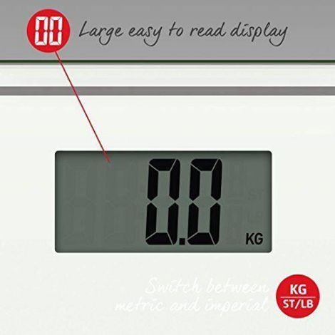 Balance de salle de bain compacte - - 9207WH3R - Plateau en verre trempé - Électronique - Blanc (1/4)