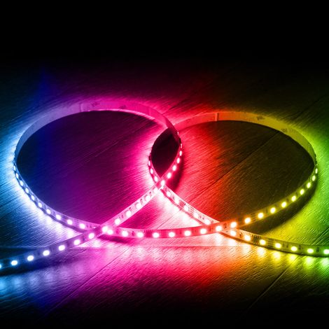 LED Streifen Digital SPI 24V RGBIC SMD 96 LED/m 5m Breite 8mm Schnitt 6 cm IP20 RGBIC (1/4)