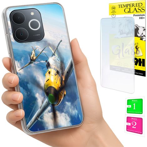 Funda para Realme Note 70T con cubierta trasera y cristal 9H. (1/5)