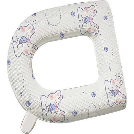 Funda para asiento de inodoro – Cojín de EVA con estampado de dibujos animados – Se adapta a la mayoría de los inodoros estándar – Lavable, impermeable y fácil de instalar (1/5)