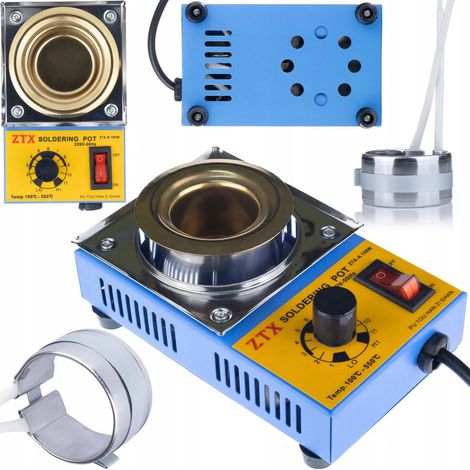 Rosfix Set Tiegel 21-B 160W – Löttiegel mit 50 mm Zinnbehälter + Heizelement  100–550 °C, 230 V  Für Elektronik, Kabelverzinnung, Lötarbeiten  Lötzubehör
