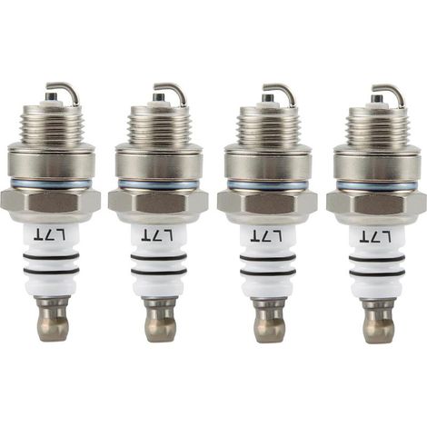 4-Piece Set L7T Spark Plugs Replacement for 2-Stroke 33cc 43cc 47cc 49cc ATV Moped Scooter Super Pocket Motor Pocket Bike - INHHUB (1/5)