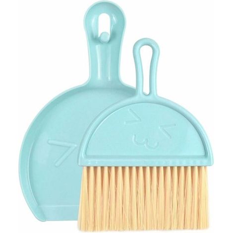 Mini Pelle et Balayette en Plastique Mini Pelle poussire et Ensemble de Brosse Petit Outil de Nettoyage de Bureau de Balai PZCC (1/4)