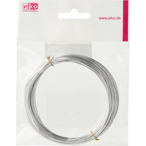 EFCO 1 millimetro di Ferro Tondo x 10m anodizzato Argento