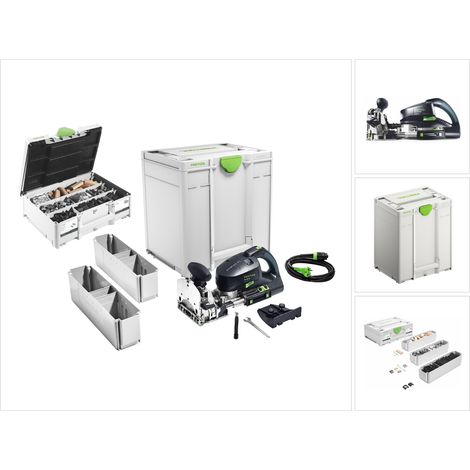 Fresatrice Festool DOMINO XL DF 700 EQ-Plus 720W + Sistema di montaggio Festool DOMINO SV-SYS D14 + Valigetta Systainer (1/5)
