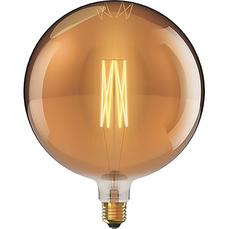 Bombilla e40 globo classic decoled regulable d380 8w 1800k 630lm ambar-a