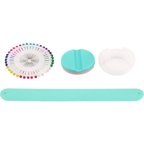 Magnetisches DIY-Nadelkissen, Aufbewahrung für Nadeln ohne Verlust, tragbarer Nadelhalter mit bunten Perlen, Grün (1/5)