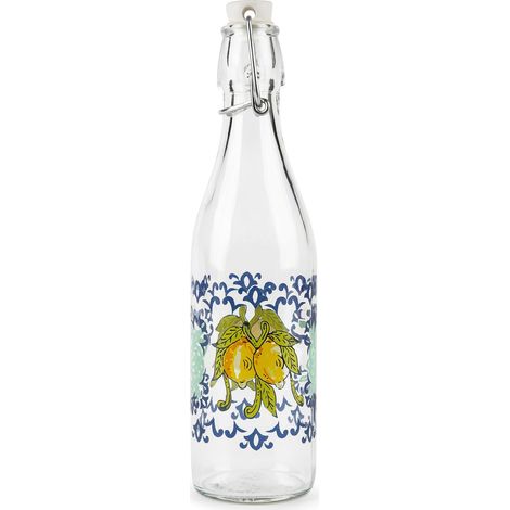 Excelsa Amalfi Bottiglia Limoncello, Vetro, 500 Ml., con Guarnizione