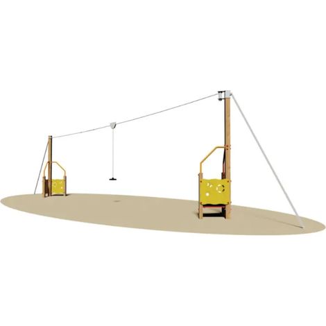 Teleferica Illinois 292 Giochipark legno acciaio zincato EN 1176 cm1330x110x324h
