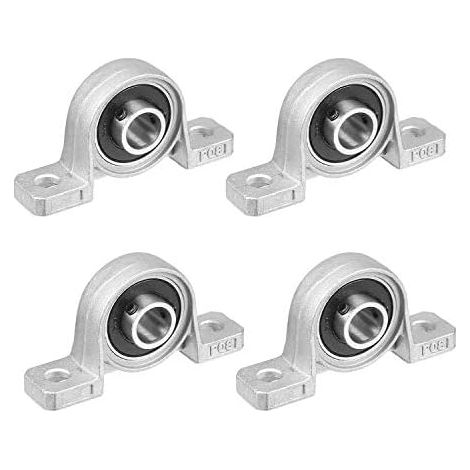 4 Pcs Ball Bearings, Pillow Block Bearings, KP08 8mm Bore Zinc Alloy Inner Ball Mounted Pillow Block Insert Bearing, Flange Ball Bearings (1/5)