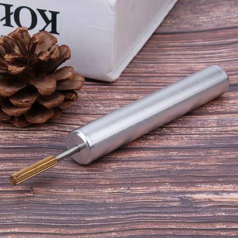 Stylo à huile Edge, rouleau multifonctionnel en alliage d'aluminium coloré, outil de bricolage pour le travail du cuir, argent n° 1 (1/5)