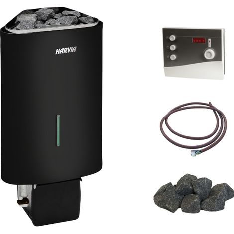 Ensemble complet de poêles électriques combinés pour sauna 2,9 kW avec commande externe